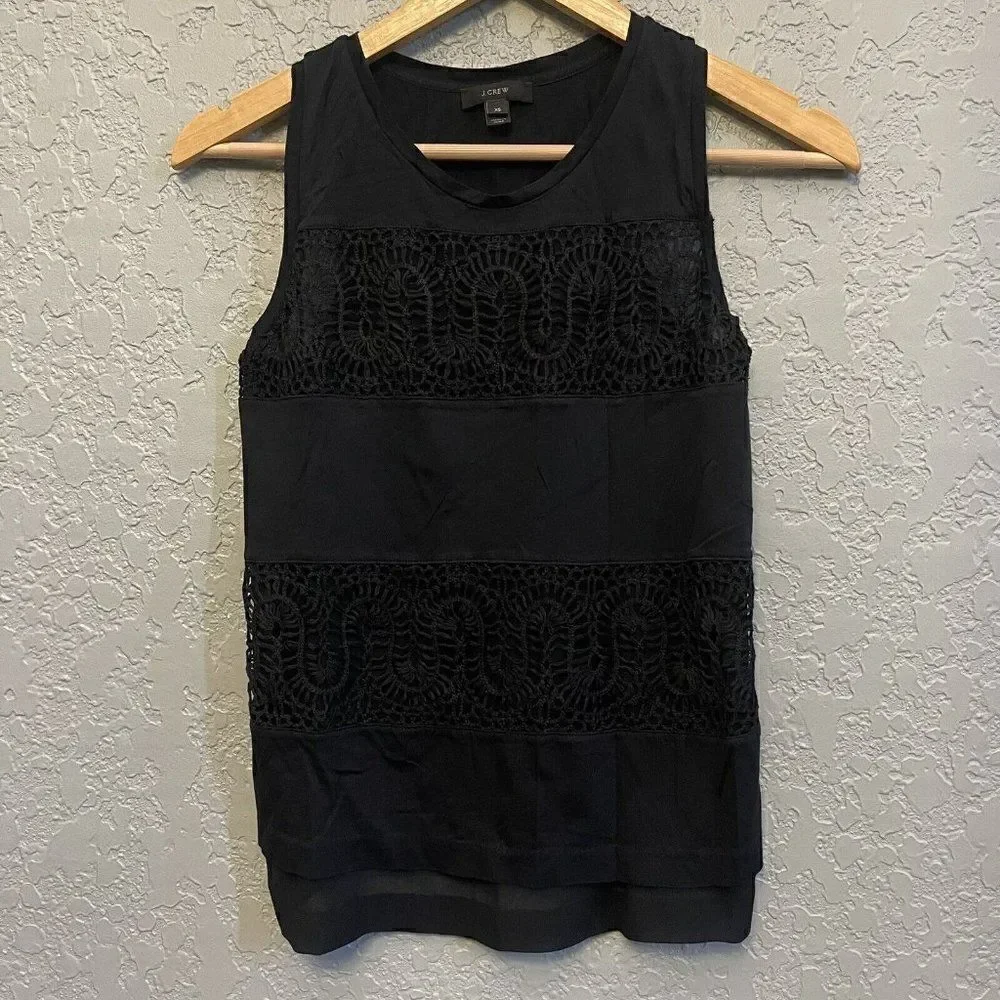 J. Crew Black Sleeveless Blouse